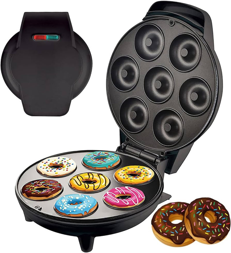 MáQuina De Donuts Dupla Face, Máquina De Donuts Elétrica De 1200 W, Faz 7 Donuts